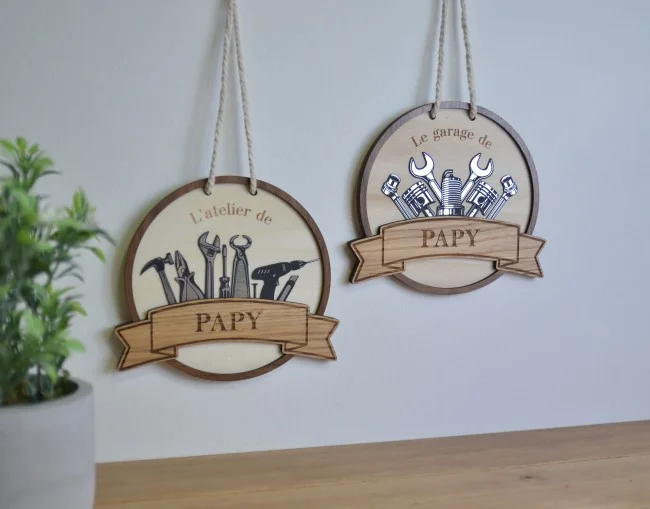 Pancarte "L'atelier de Papy" - Super sjp