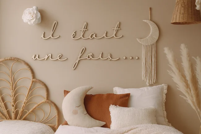 Décoration murale "Il était une fois..." pour chambre enfant - Photo 1