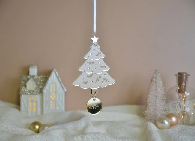 Suspension sapin de Noël poétique à personnaliser - Super sjp