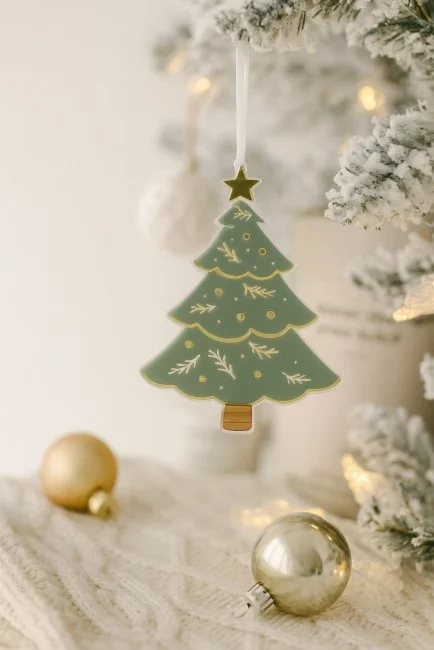 Suspension sapin de Noël poétique non personnalisé - Super sjp