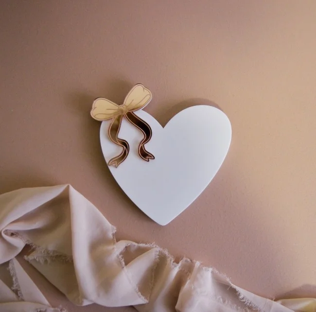 Coeur à secrets - motif ruban - Photo 1