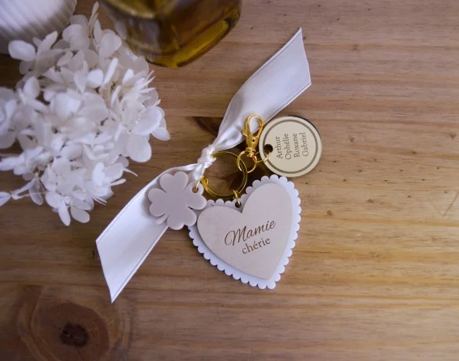 Porte - clés breloques motif Coeur poétique - collection Fête des grands - Super sjp