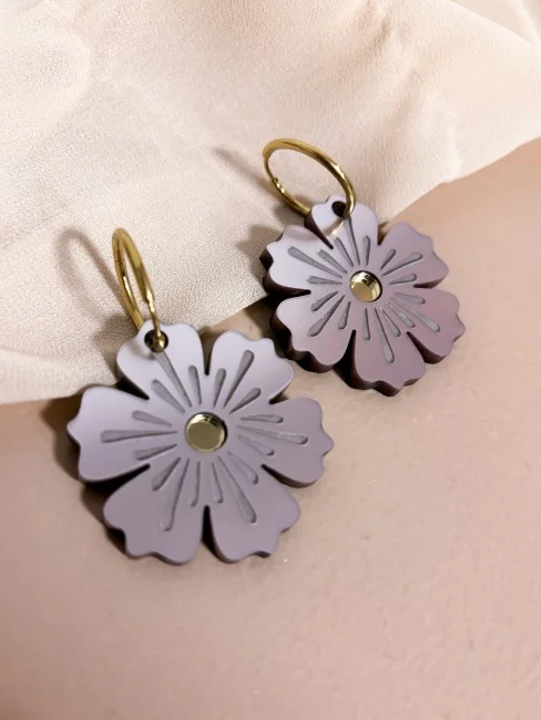 Boucles d'oreilles thème Fleur irisée - Super sjp