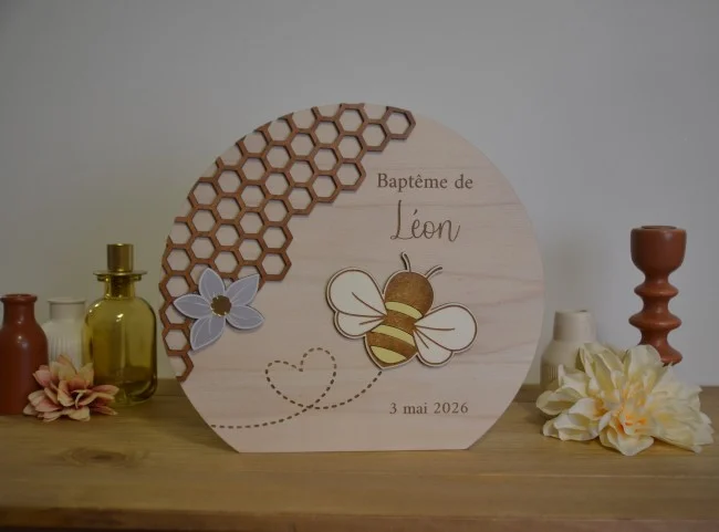 Urne à enveloppes à personnaliser thème Abeille - Photo 1