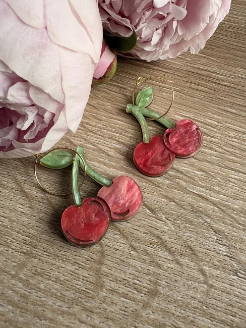 Boucles d'oreilles thème Cerises - Super sjp