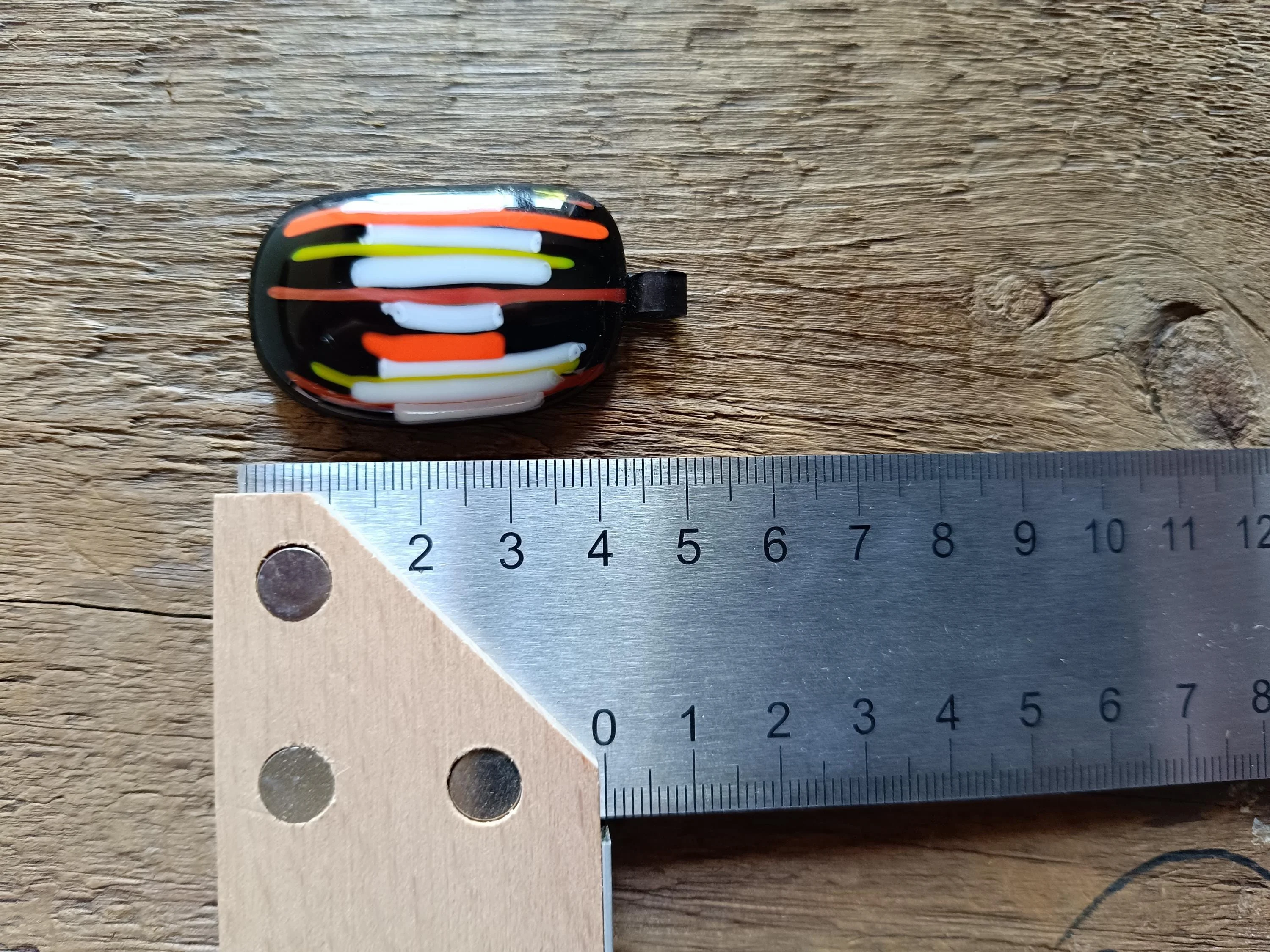 Handmade Fused Glass Pendant Necklace, Corded Pendant, Alternative Jewellery, Wearable Art - Photo 3