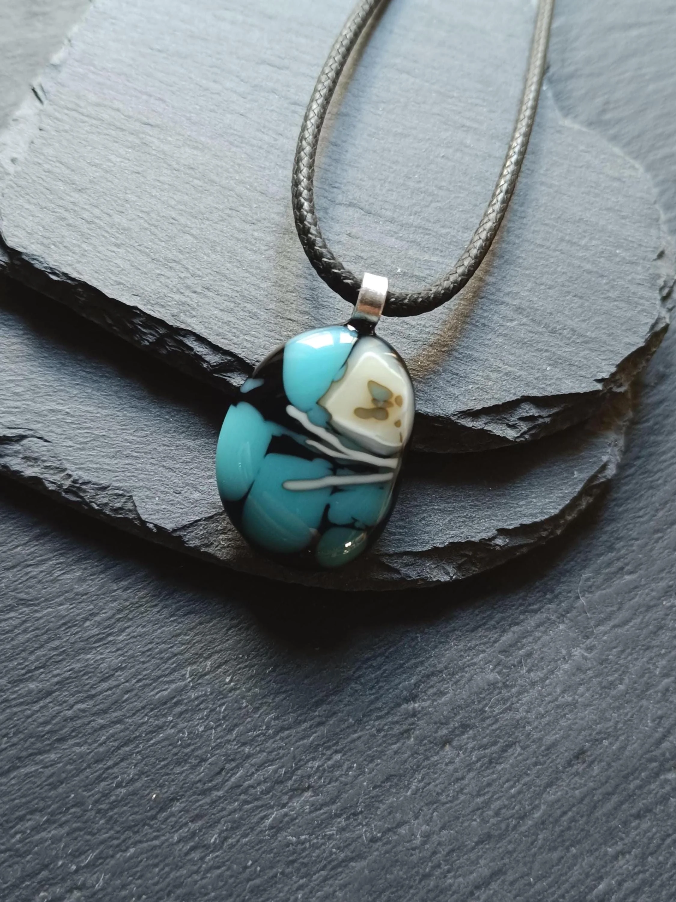 Fused Glass Pendant Necklace: Handmade Artisan Jewellery - Photo 5