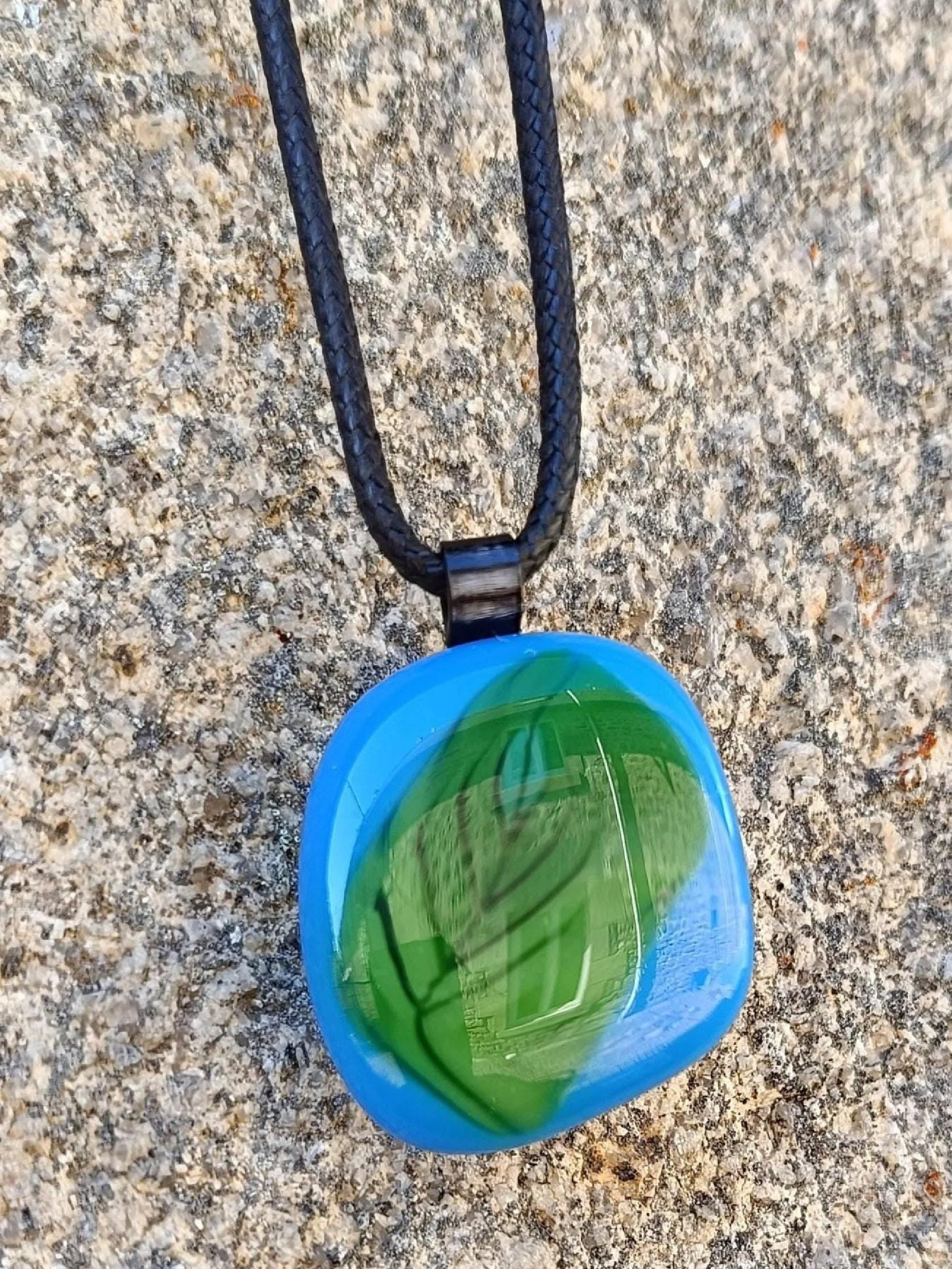 Fused Glass Pendant Necklace: Artisan Handmade Jewelry - Photo 2