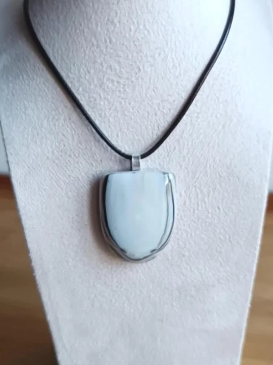 Handmade Fused Glass Pendant Necklace, Artisan Jewellery - Photo 2
