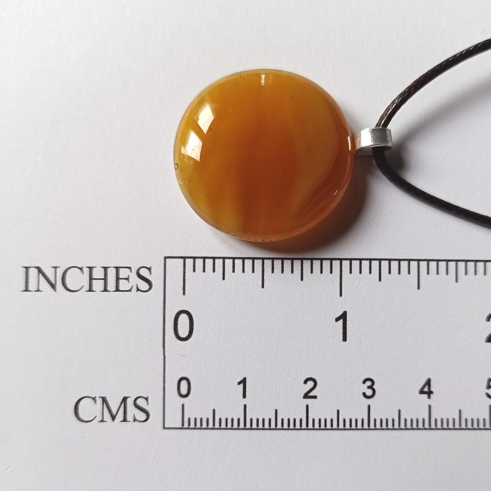 Fused Streaky Glass Pendant Necklace - Photo 3