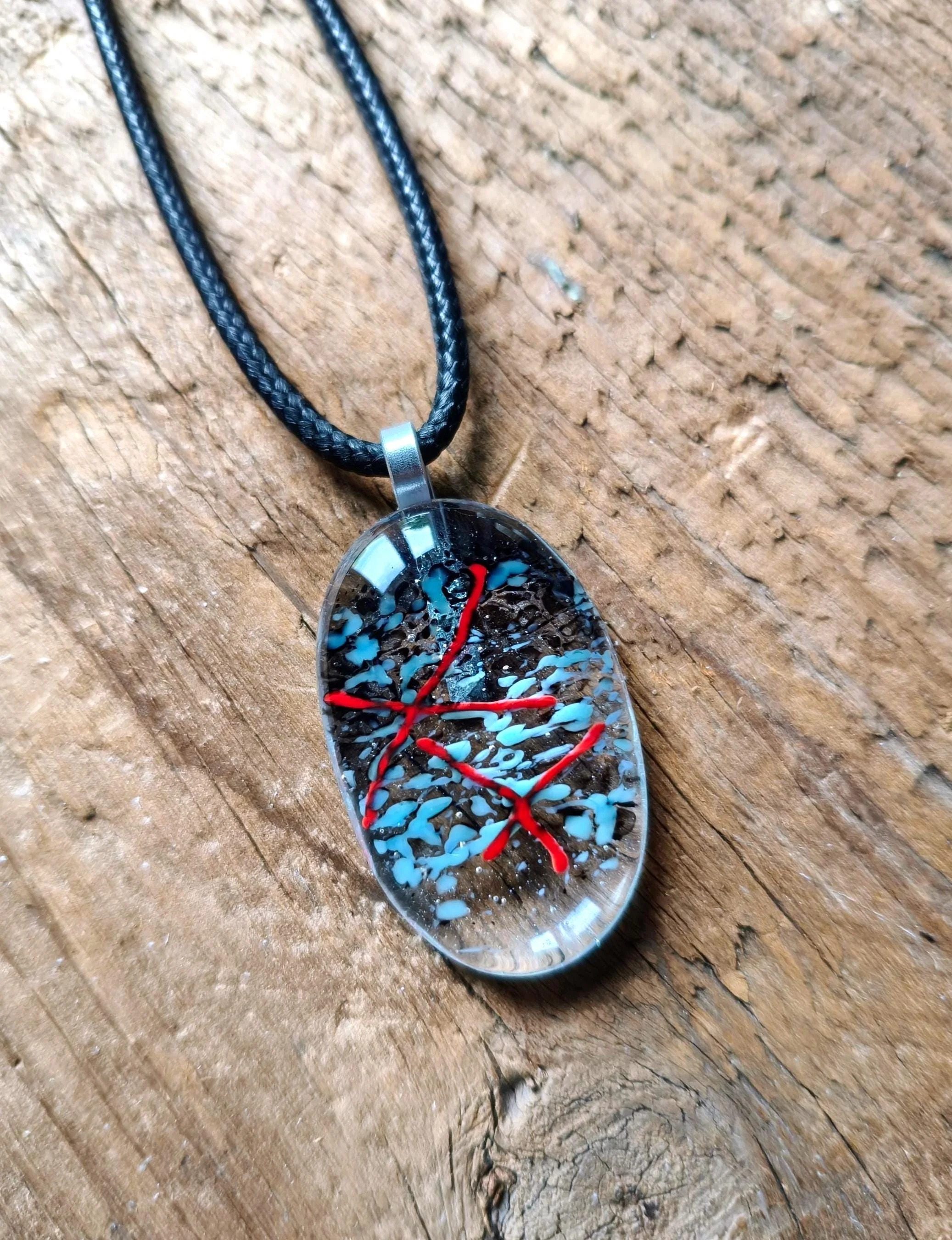 Handmade Elegant Transparent Glass Pendant Necklace - Photo 1