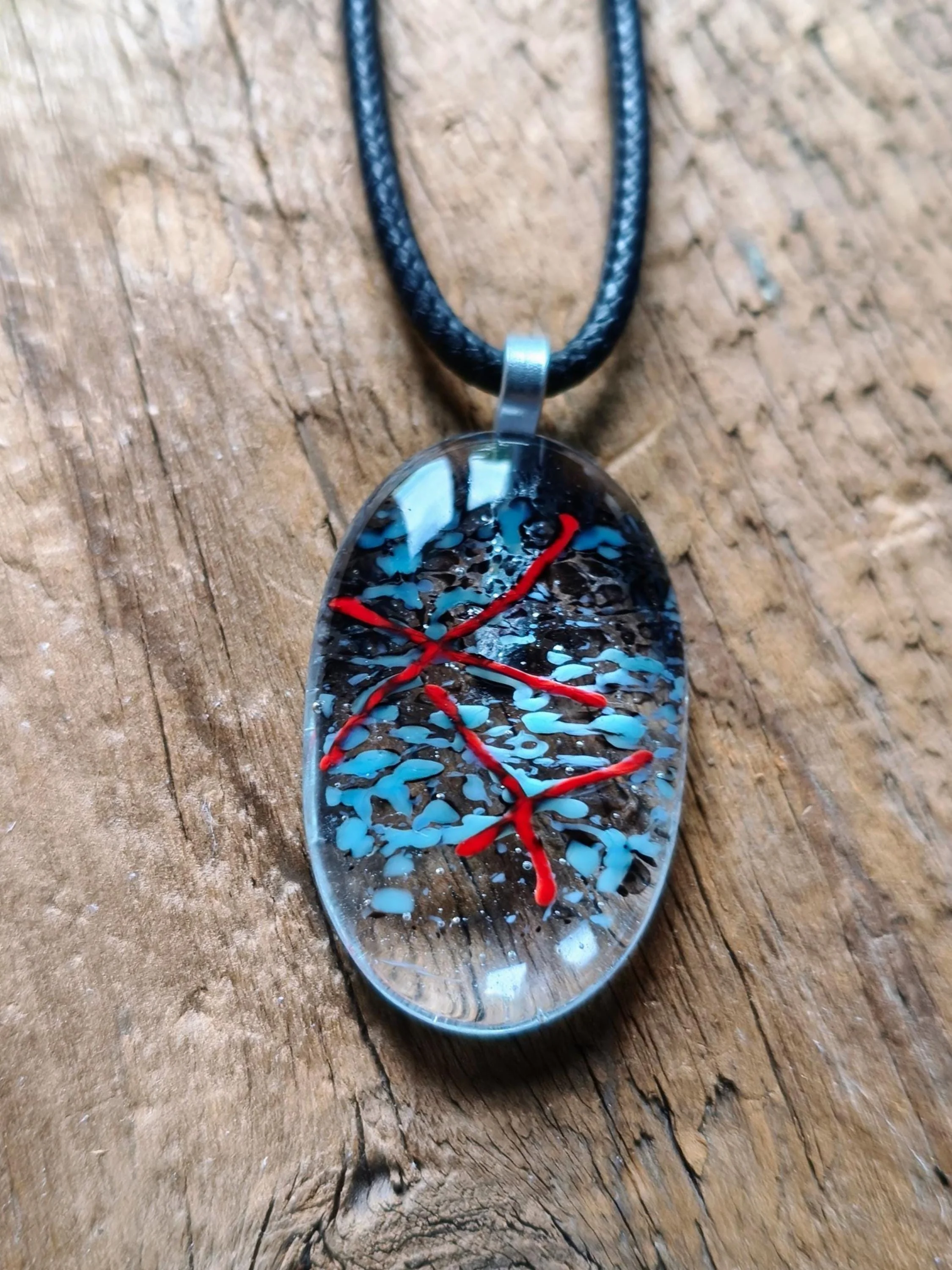 Handmade Elegant Transparent Glass Pendant Necklace - Photo 2