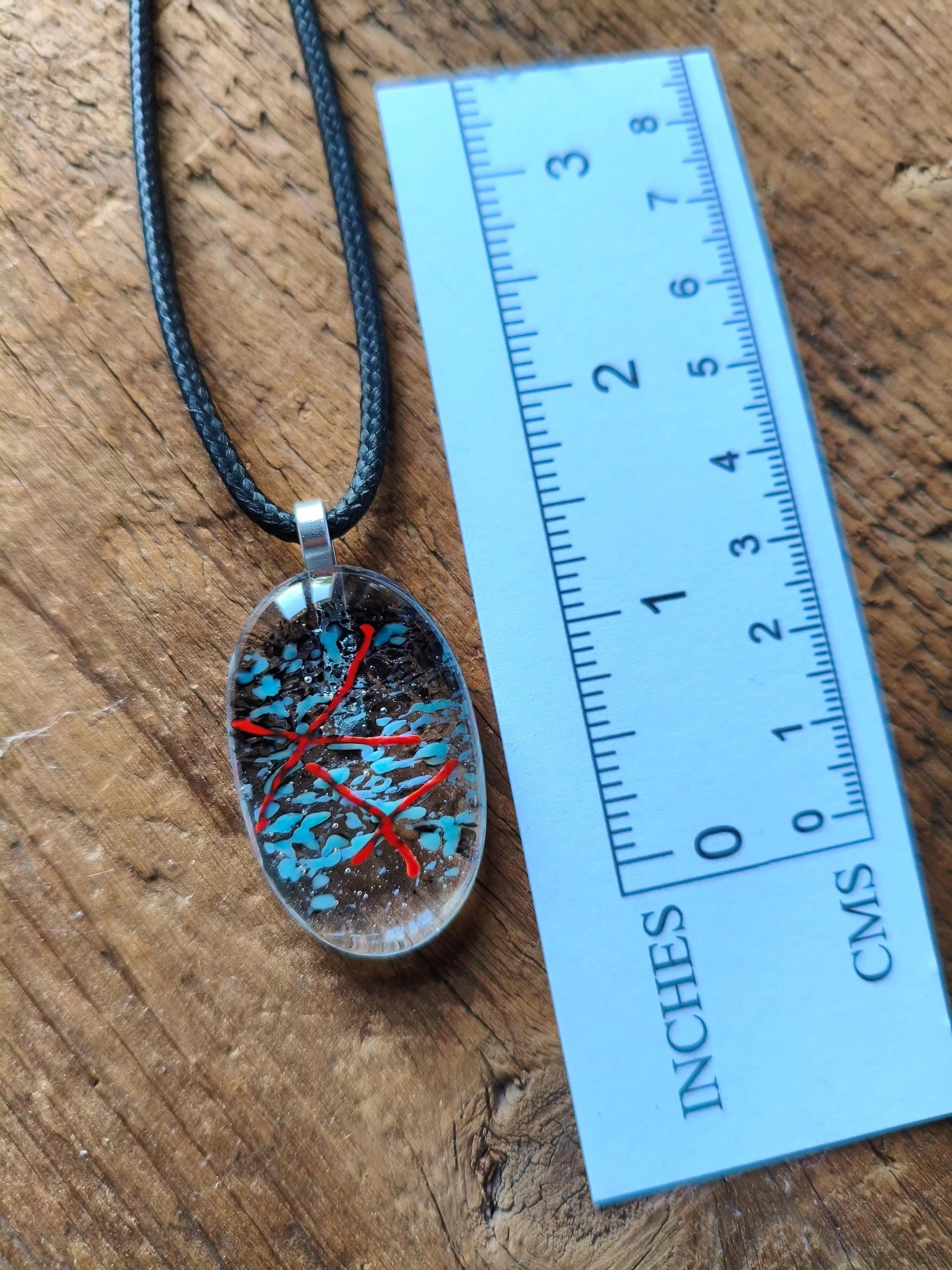 Handmade Elegant Transparent Glass Pendant Necklace - Photo 4
