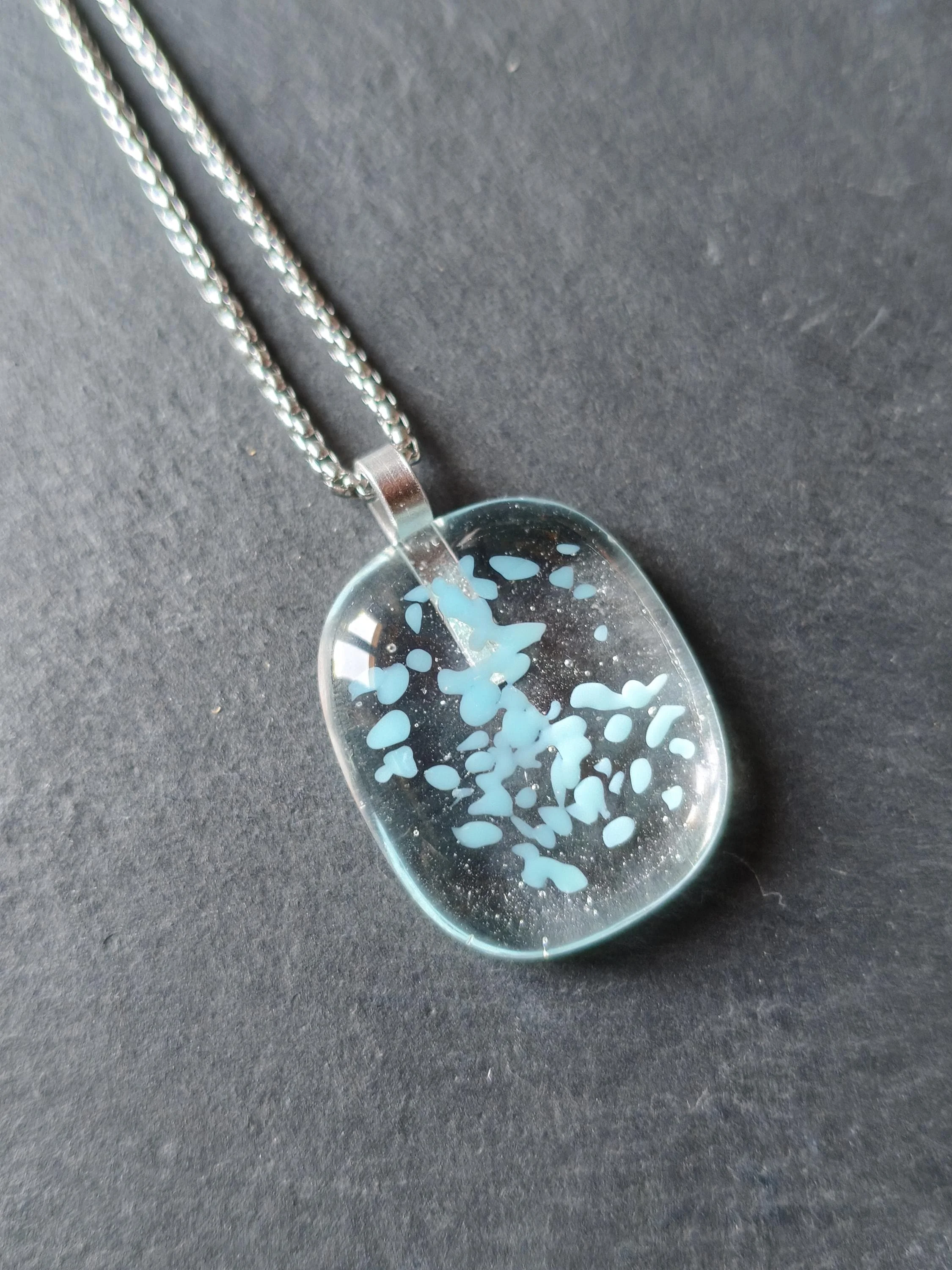Transparent Glass Pendant Necklace - Photo 3