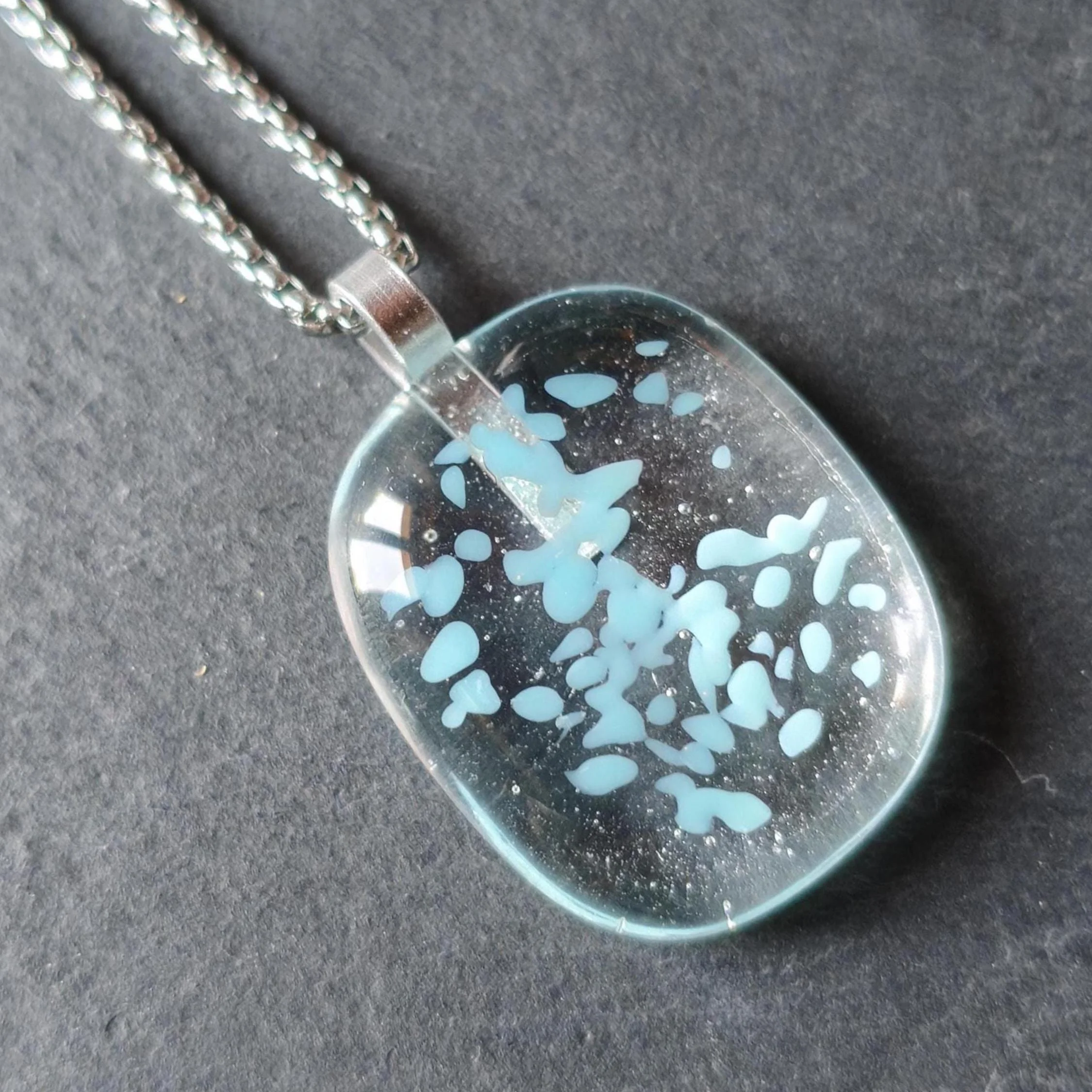 Transparent Glass Pendant Necklace - Photo 4