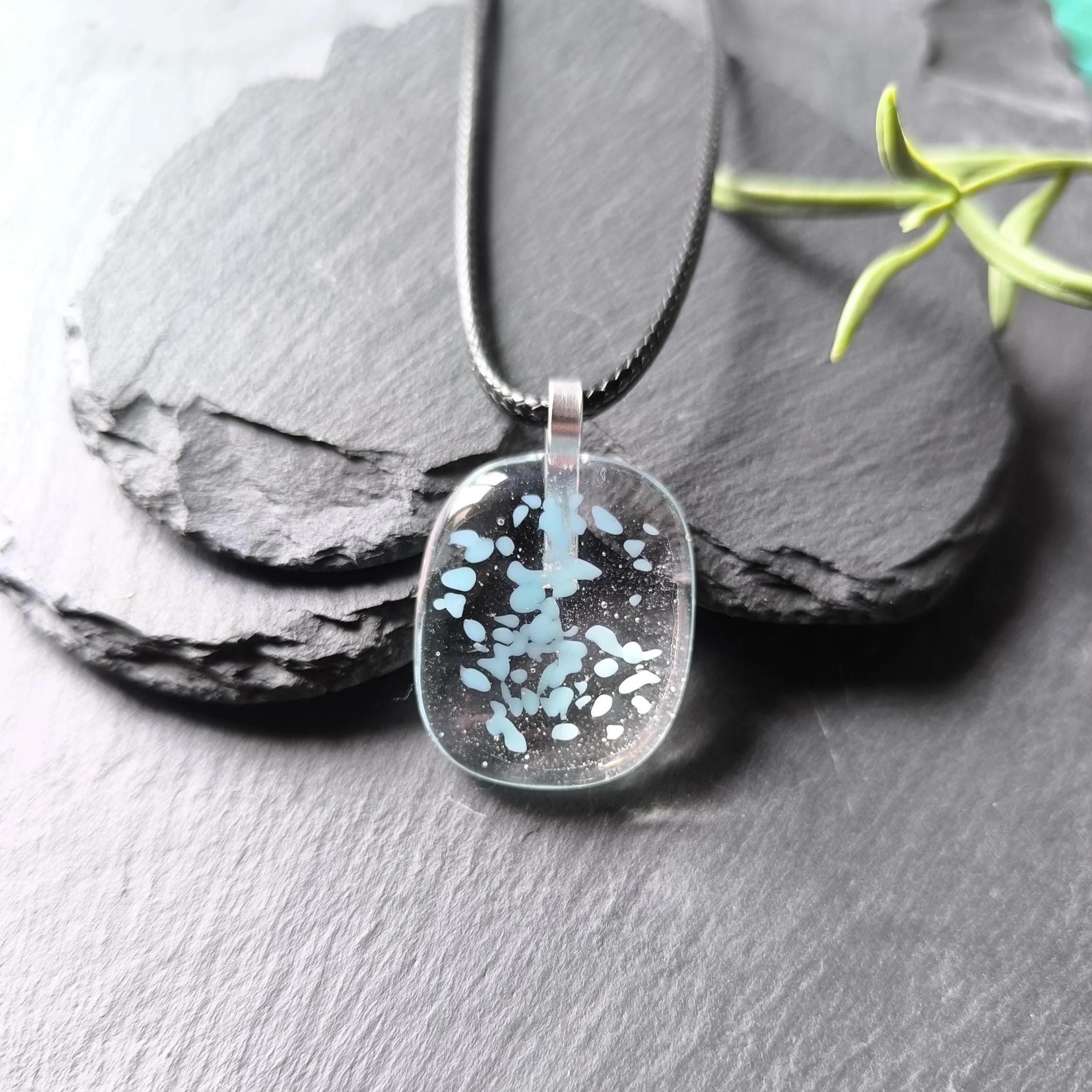 Transparent Glass Pendant Necklace - Photo 5