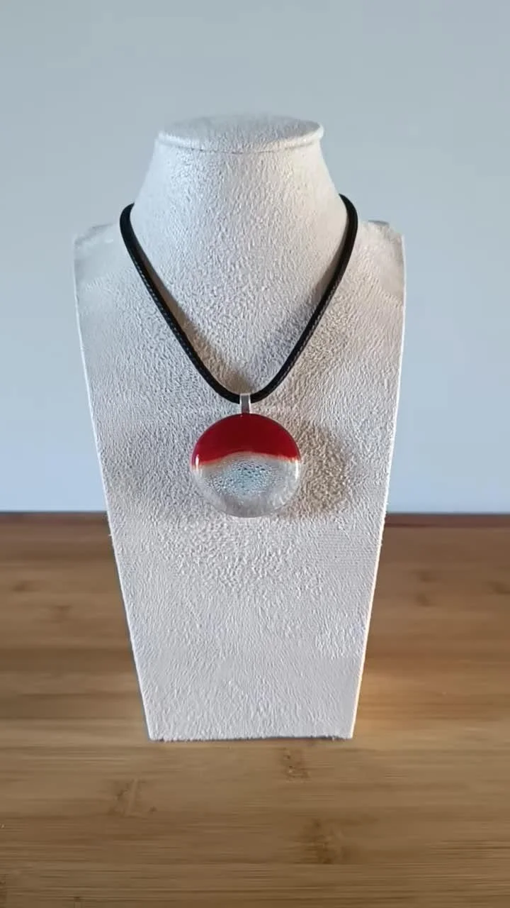 Fused Glass Bubble Pendant Necklace - Photo 6