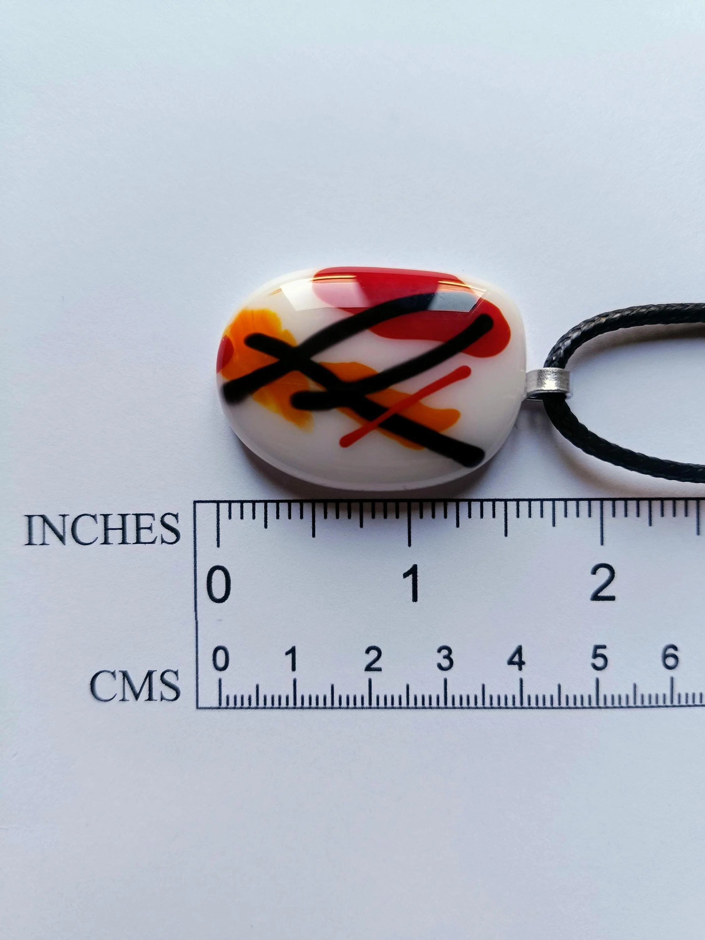 Handmade artisanal glass necklace - Photo 5