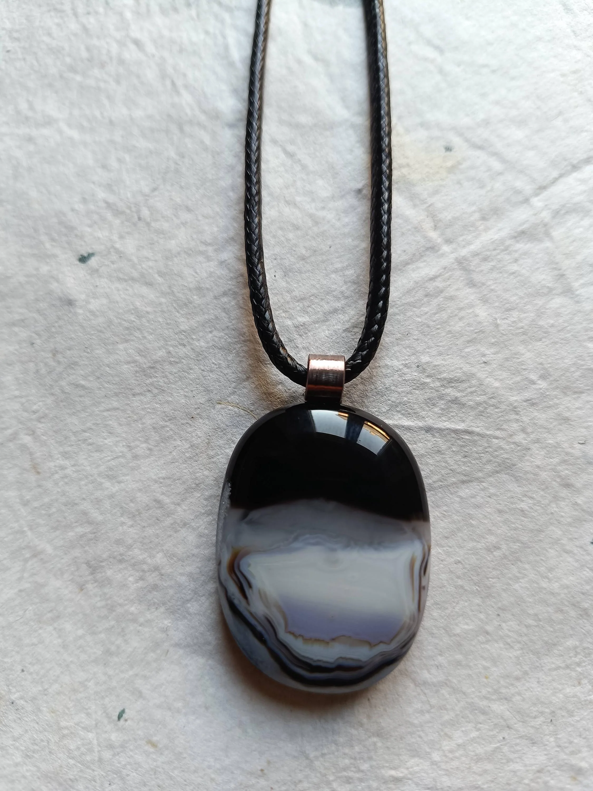 Contemporary Fused Glass Pendant Necklace - Photo 6