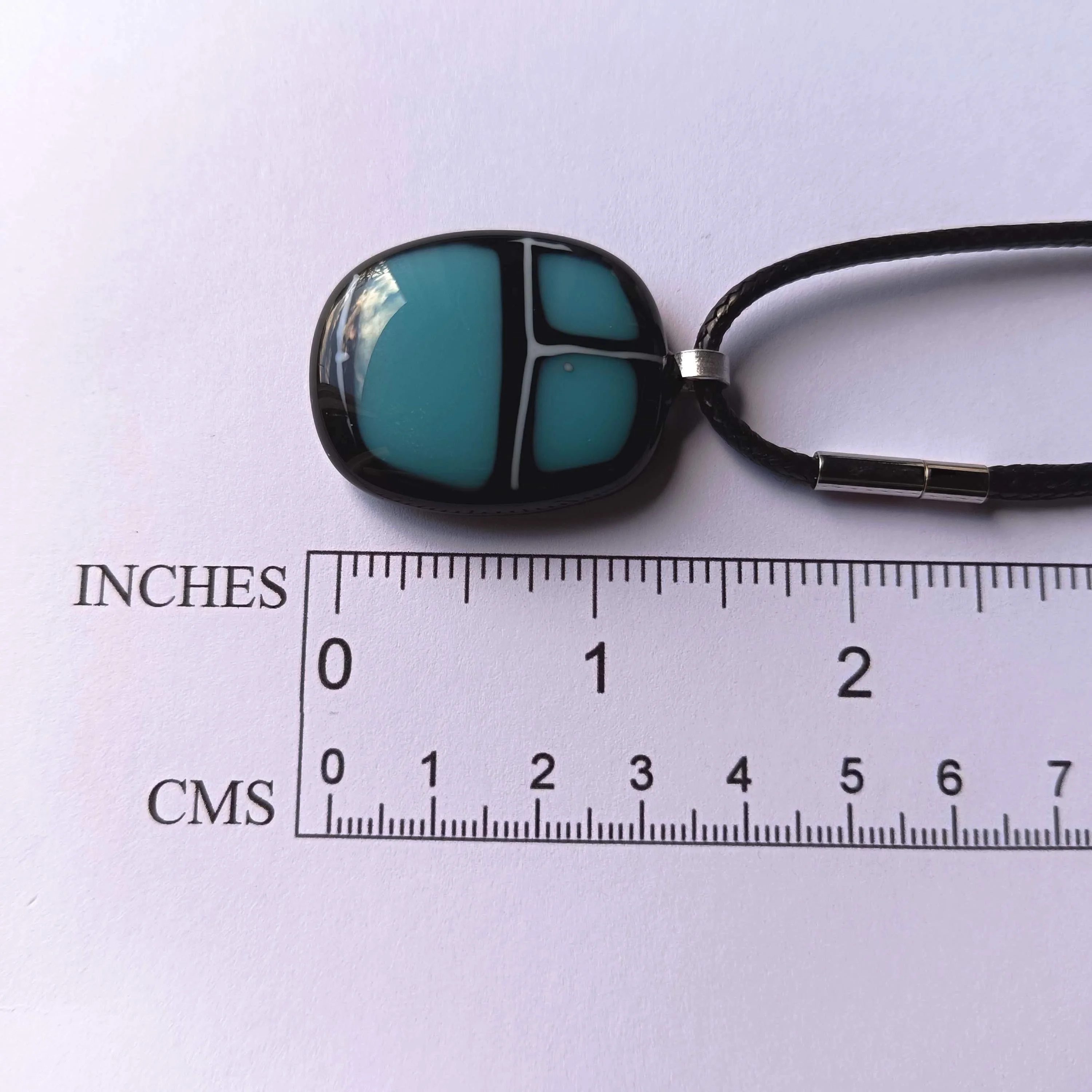 Handmade Fused Glass Pendant Necklace - Photo 4