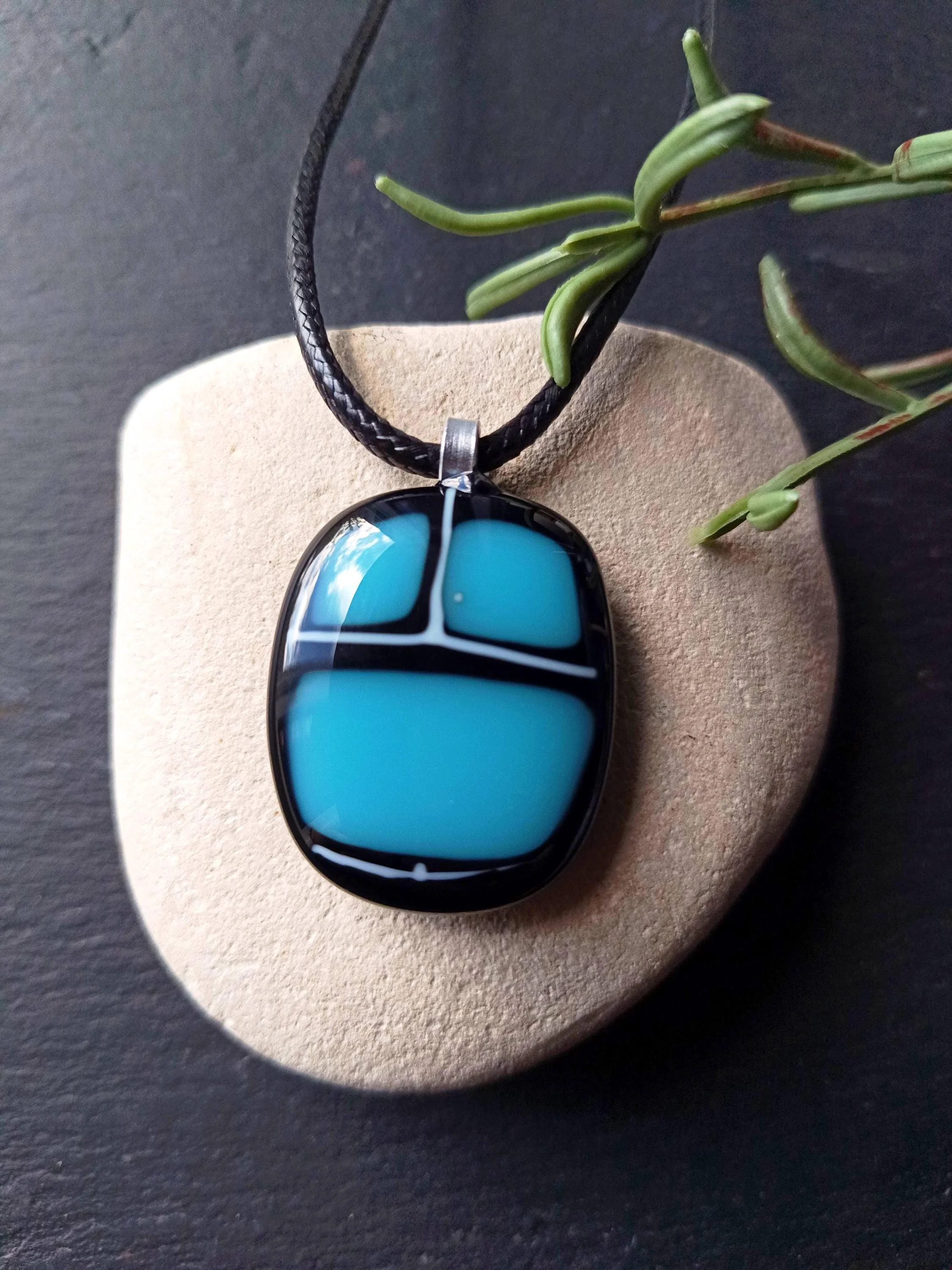 Handmade Fused Glass Pendant Necklace - Photo 5