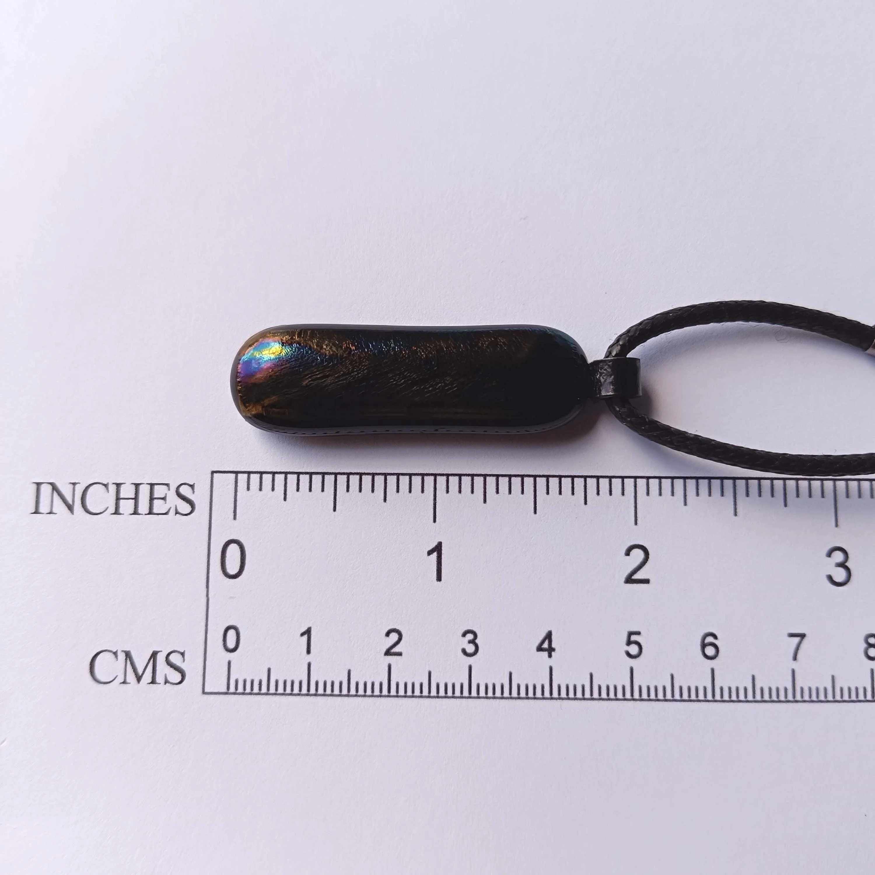 Handmade Iridescent Glass Pendant With Necklace - Photo 4