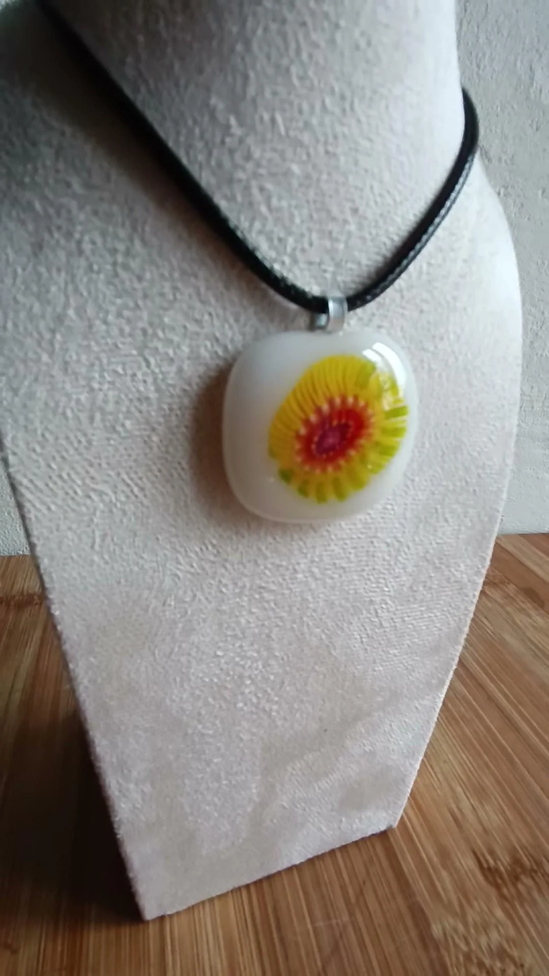 Handmade Fused Glass Pendant Necklace - Photo 4