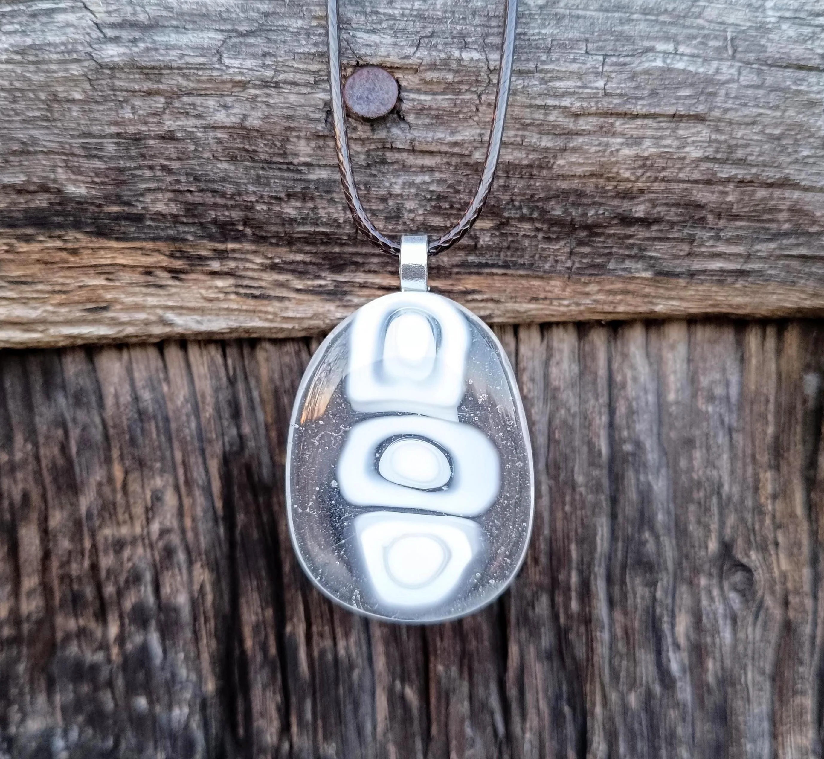Fused Glass Pendant Necklace - Handmade Jewellery - Photo 1