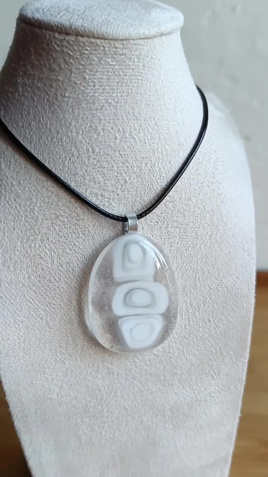 Fused Glass Pendant Necklace - Handmade Jewellery - Photo 4
