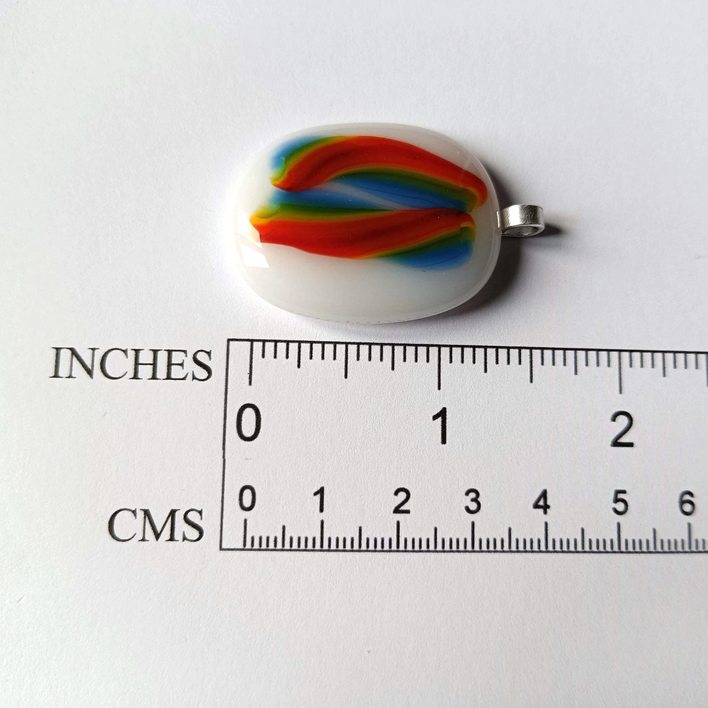 Handmade Multi Coloured Glass Pendant Necklace Necklace - Photo 4