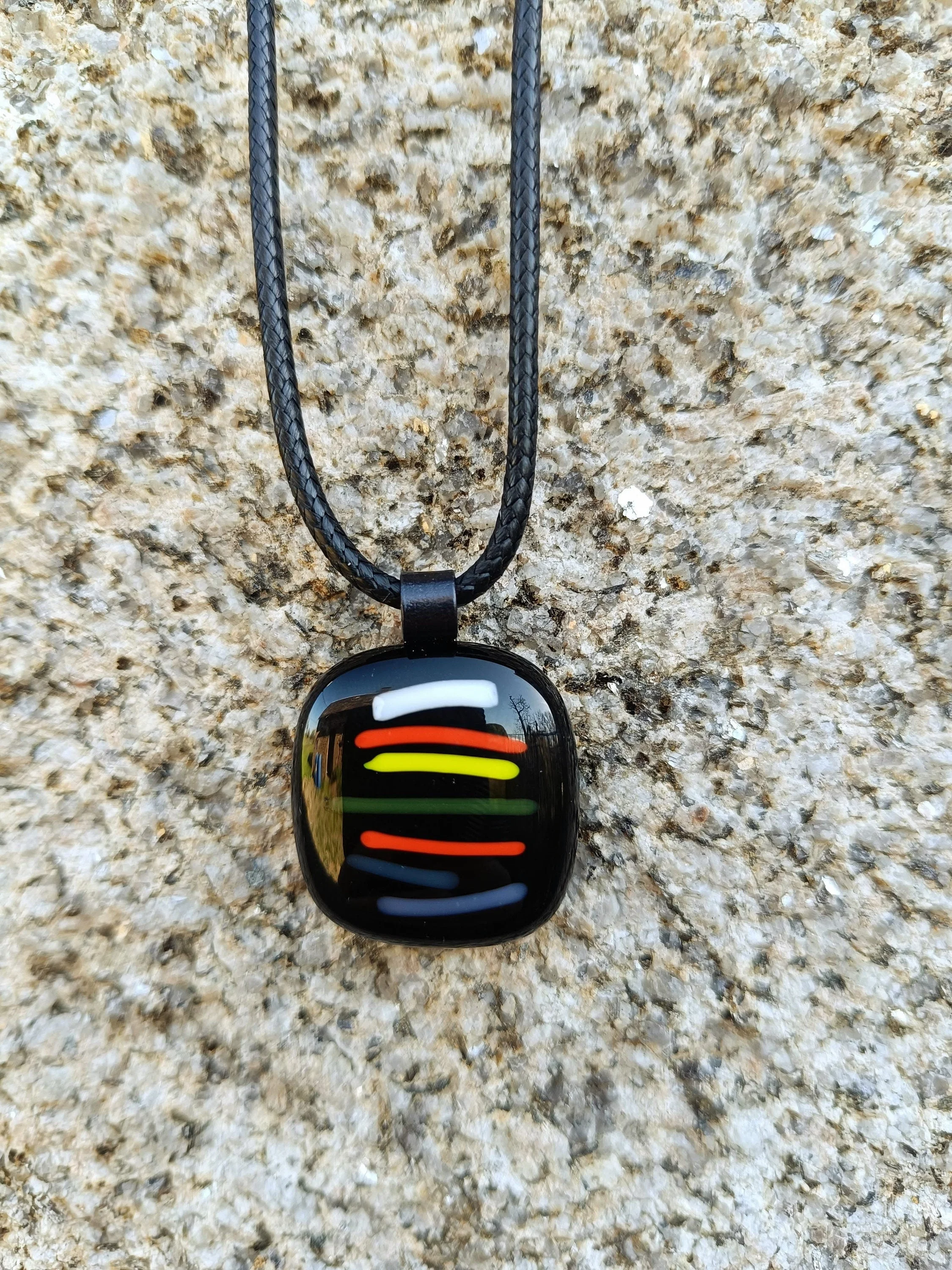 Handmade Fused Glass Pendant - Photo 2
