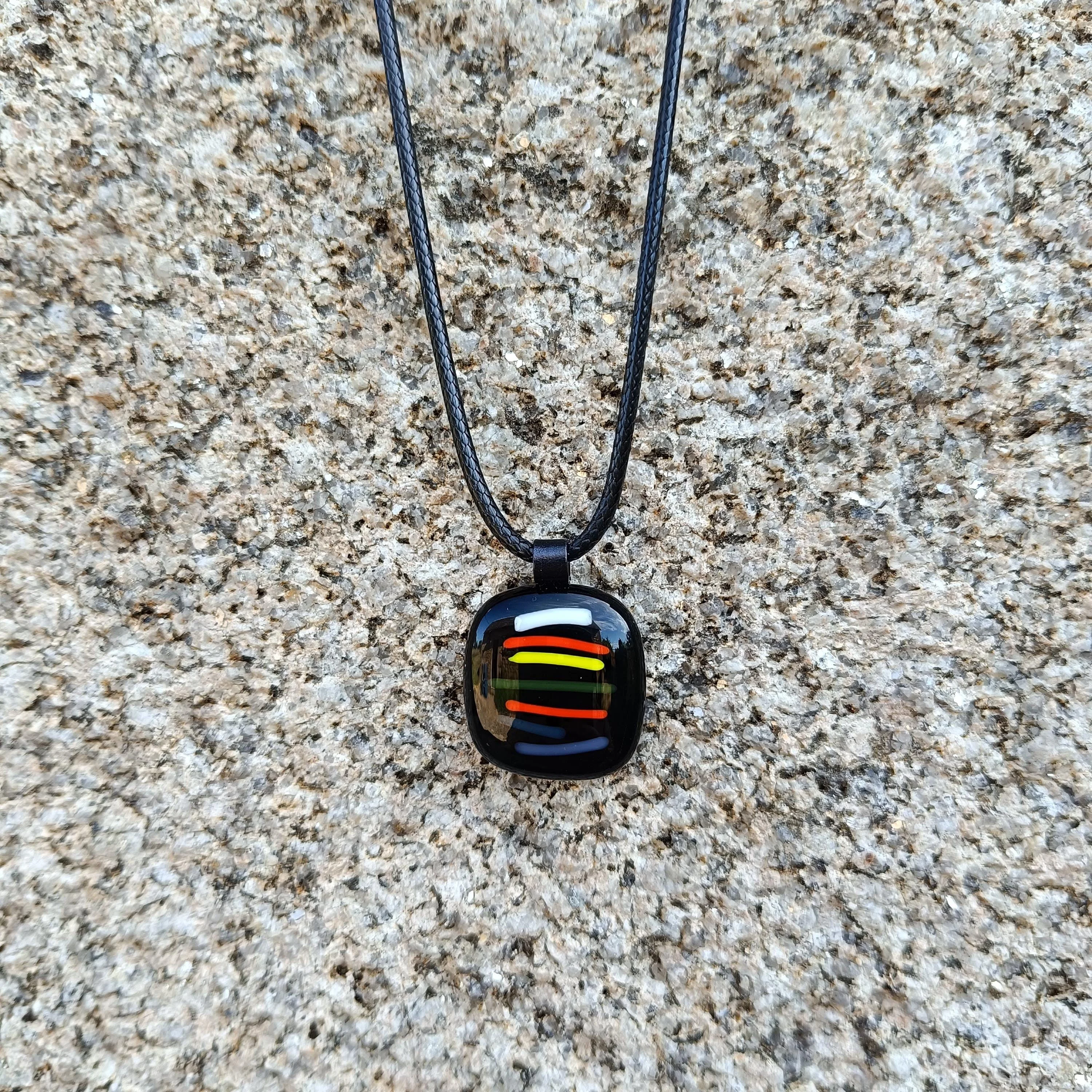 Handmade Fused Glass Pendant - Photo 3