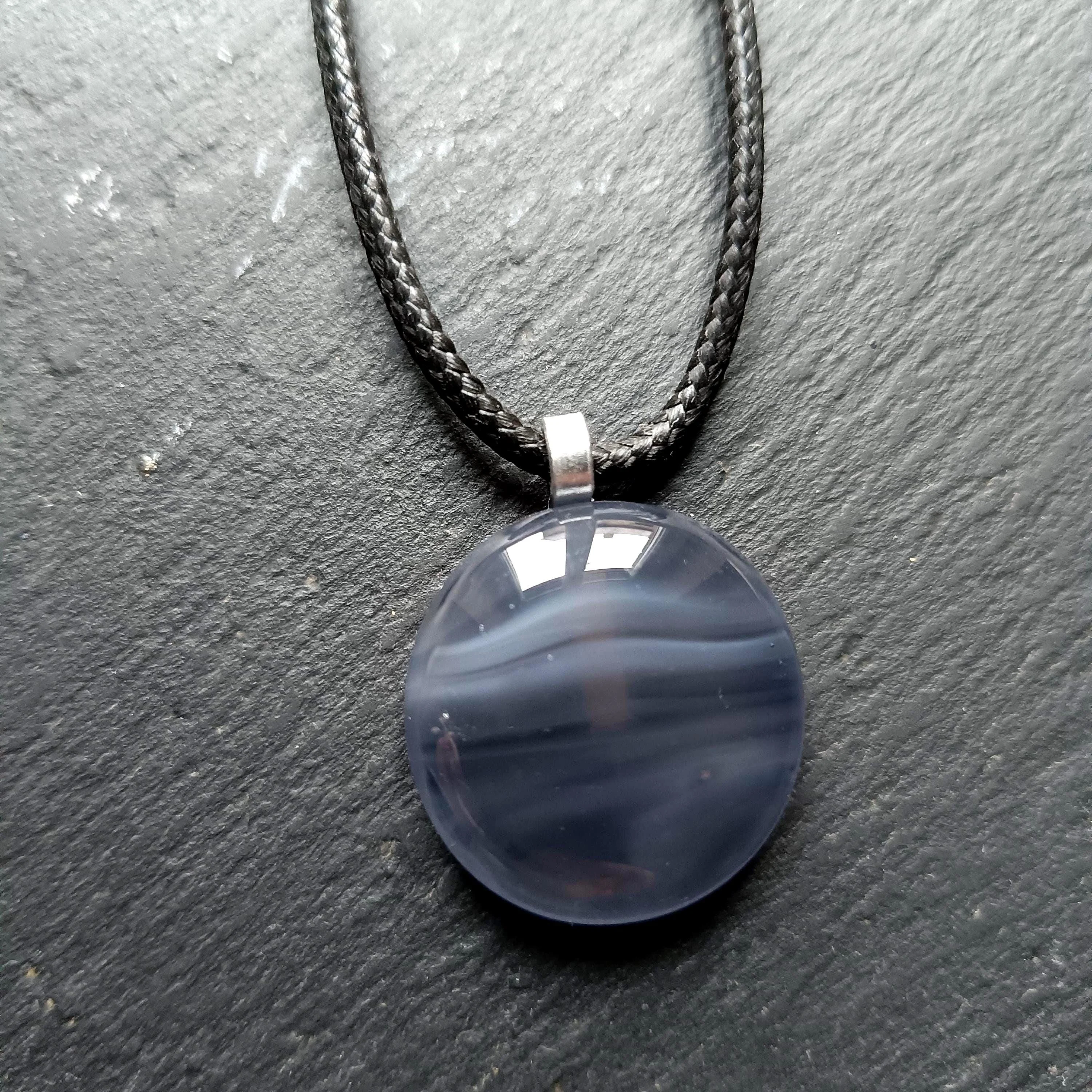 Fused Glass Pendant with Cord Necklace - Photo 1