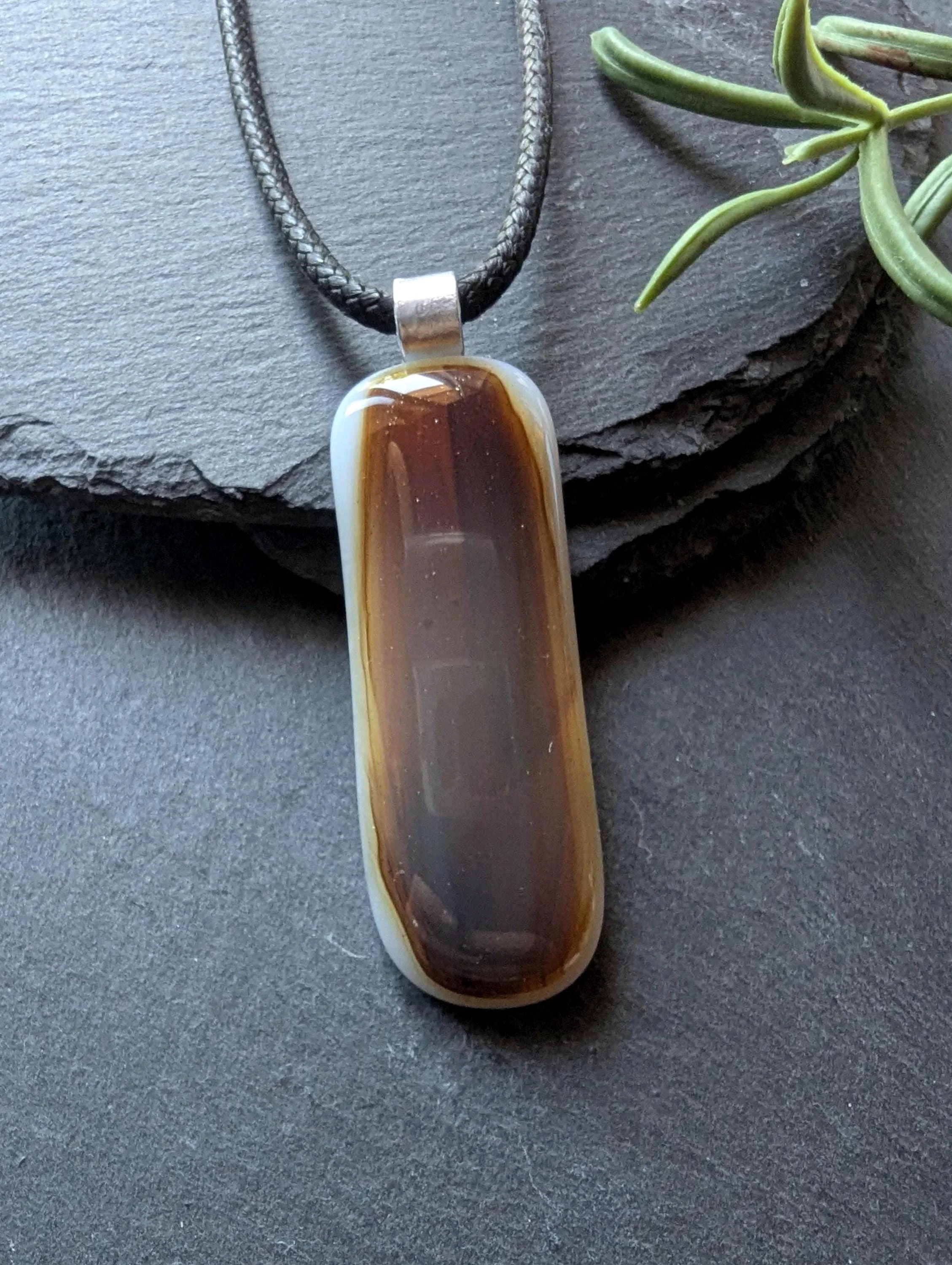 Men's Handmade Glass Pendant Necklace - Photo 1