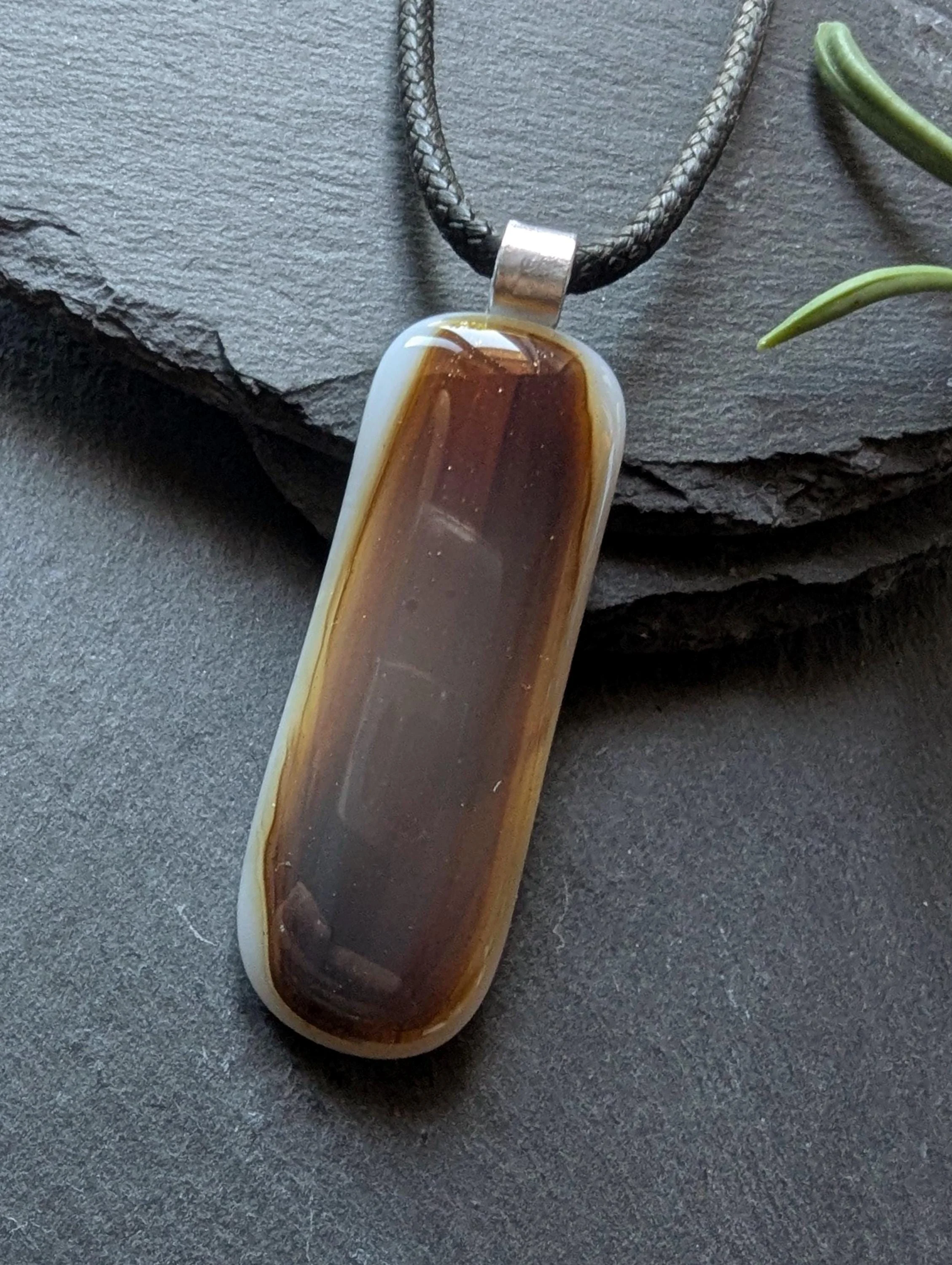 Men's Handmade Glass Pendant Necklace - Photo 3