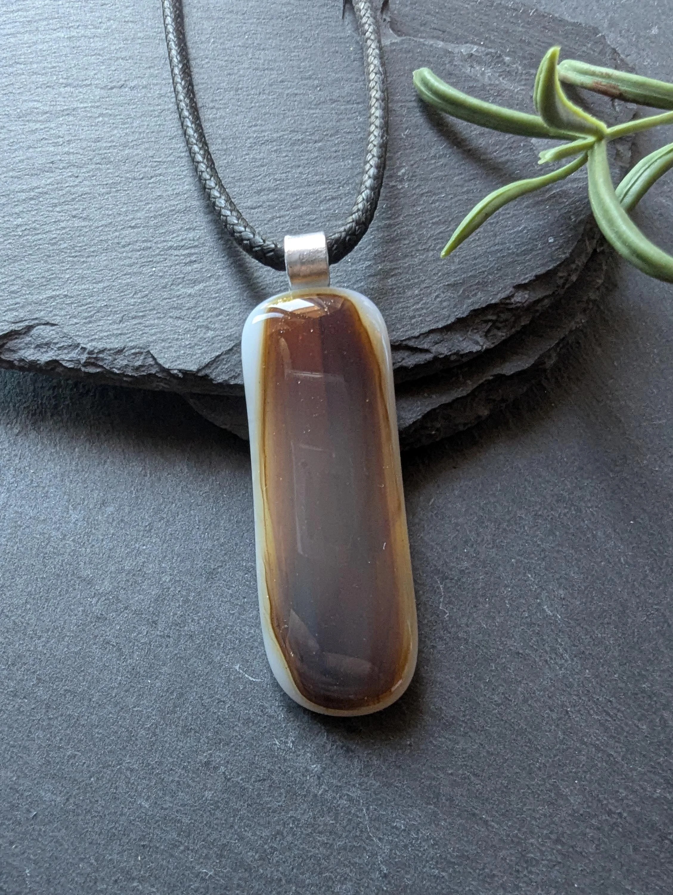 Men's Handmade Glass Pendant Necklace - Photo 5