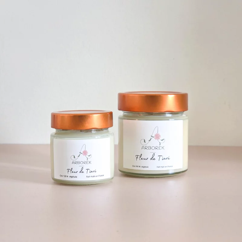 Bougie Fleur de Tiaré - cire végétale de soja - Photo 2