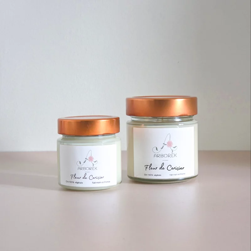 Bougie Fleur de Cerisier - cire végétale de soja - Photo 1