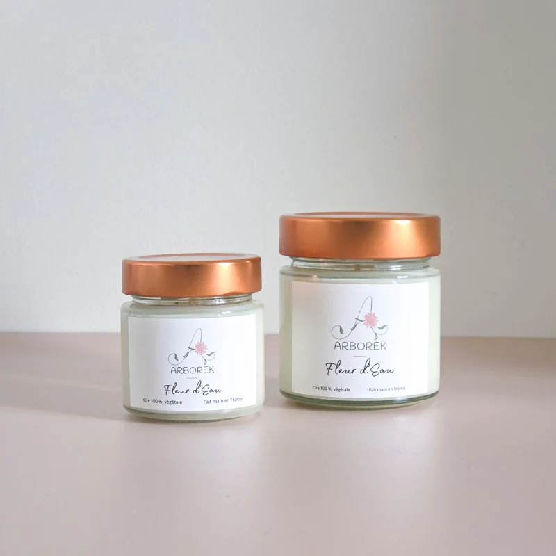 Bougie Fleur d'Eau - cire végétale de soja - Photo 1
