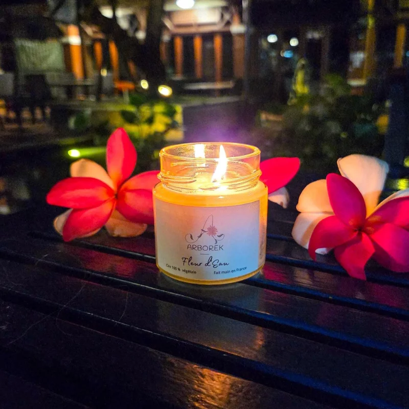 Bougie Fleur d'Eau - cire végétale de soja - Photo 2