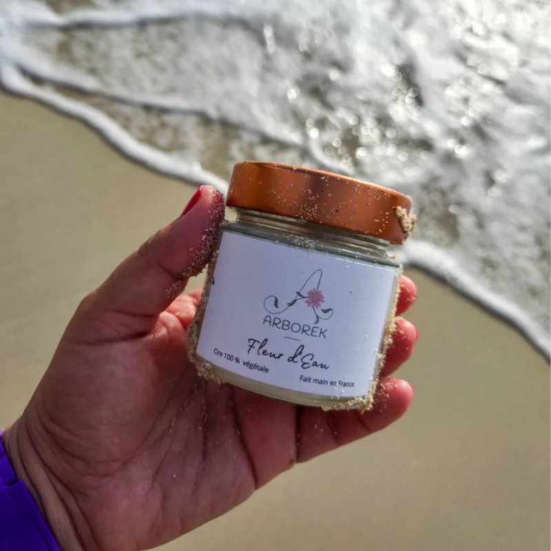 Bougie Fleur d'Eau - cire végétale de soja - Photo 3