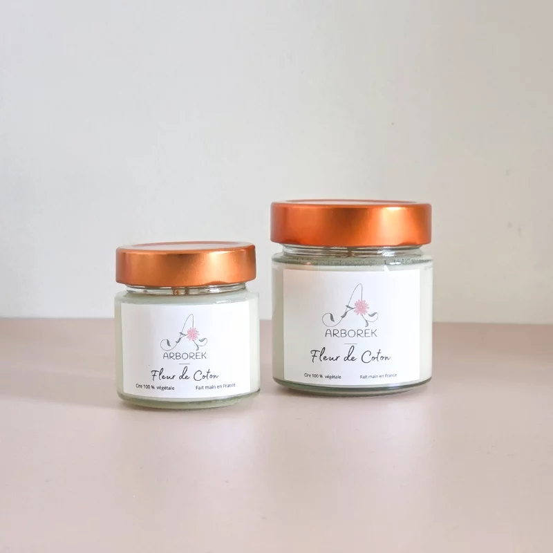 Bougie Fleur de Coton - cire végétale de soja - Photo 1