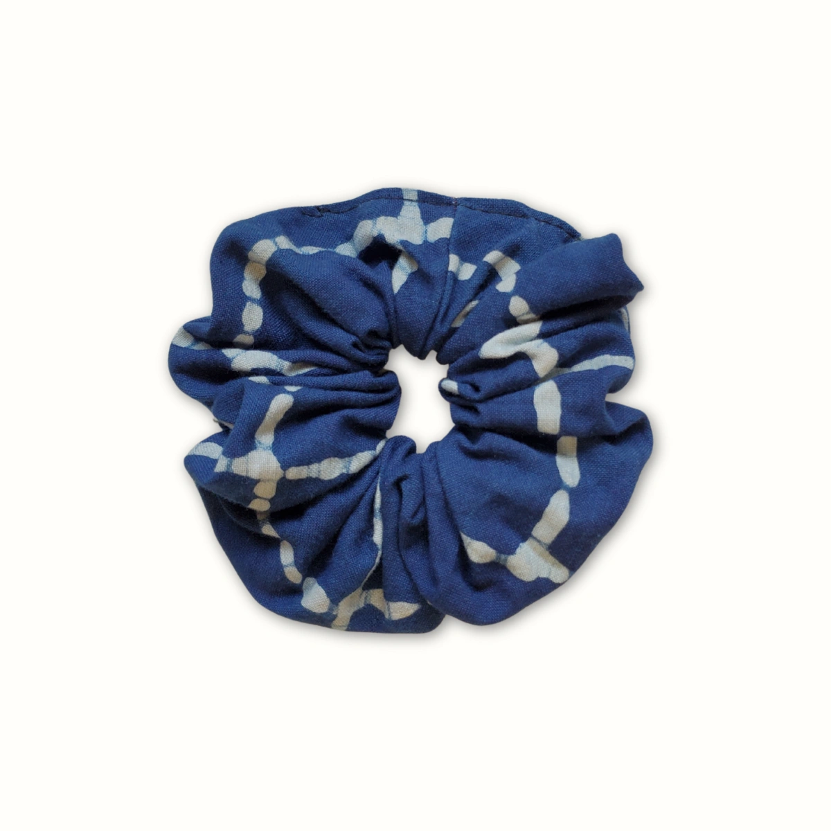 Chouchou tissu bleu indigo – batik
